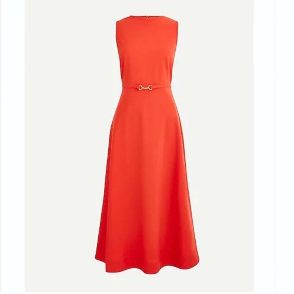 J.Crew A-line midi dress in Italian stretch wool